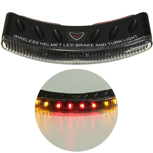 Wireless Waterproof 8 LED Motorcycle Helmet Turn Signal Brake Stop Light Safety