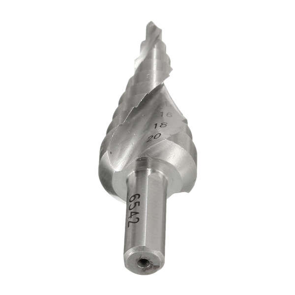 4-12/20/32mm HSS Hex Shank Spiral Groove Step Cone Drill
