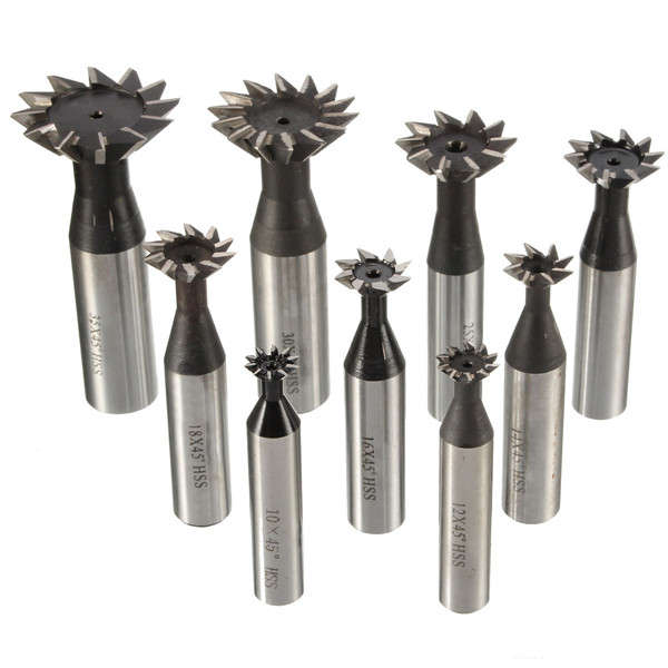 45 Degree 10-35mm HSS Dovetail Cutter