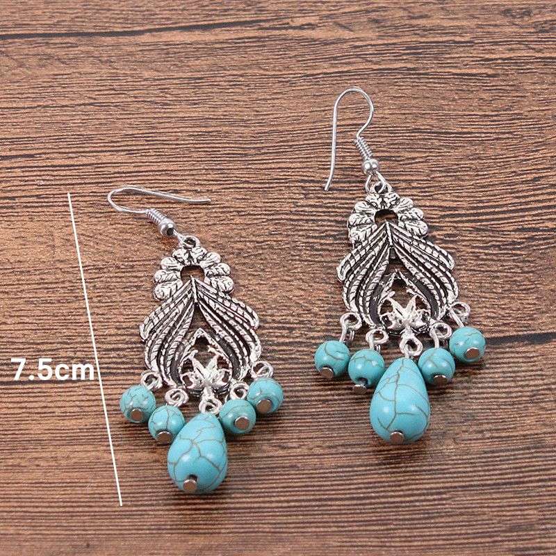 Turquoise Beads Earrings