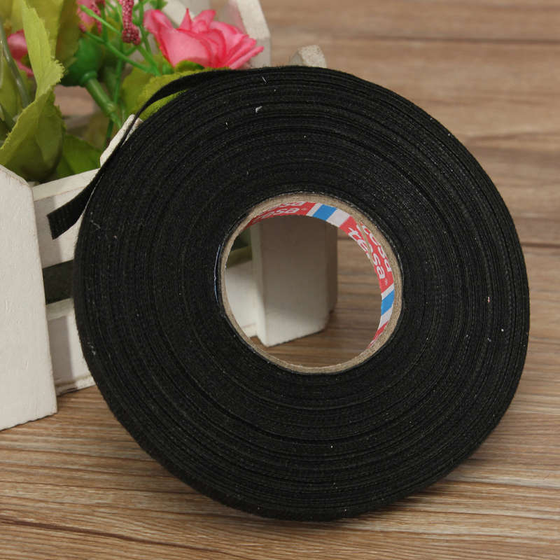 Car Wiring Loom Harness Adhesive Cloth Fabric Tape Cable Loom 9mm x 25M Black