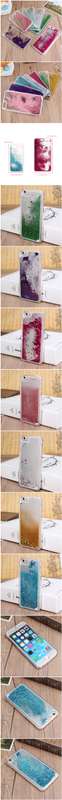 Dynamic Liquid Glitter Stars Quicksand Hard Phone Case Cover For Apple iPhone 6 6 Plus