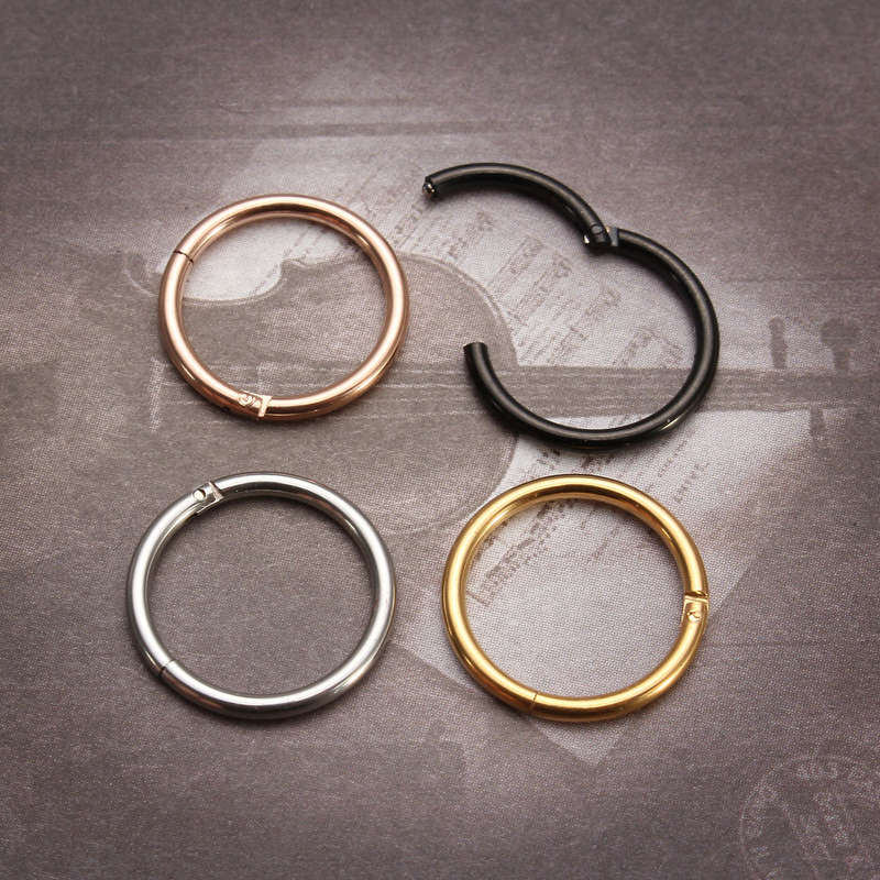 10mm Stainless Steel Hoop Ring Ear Lip Nose Septum Segment Body Jewelry