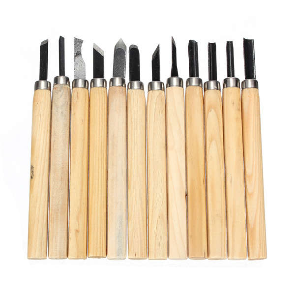 Wood Lathe Handle Carpenters Carving Chisels Kit DIY Handy Tools Set