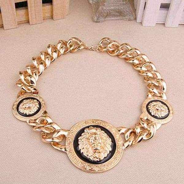 Three Lion Head Necklace