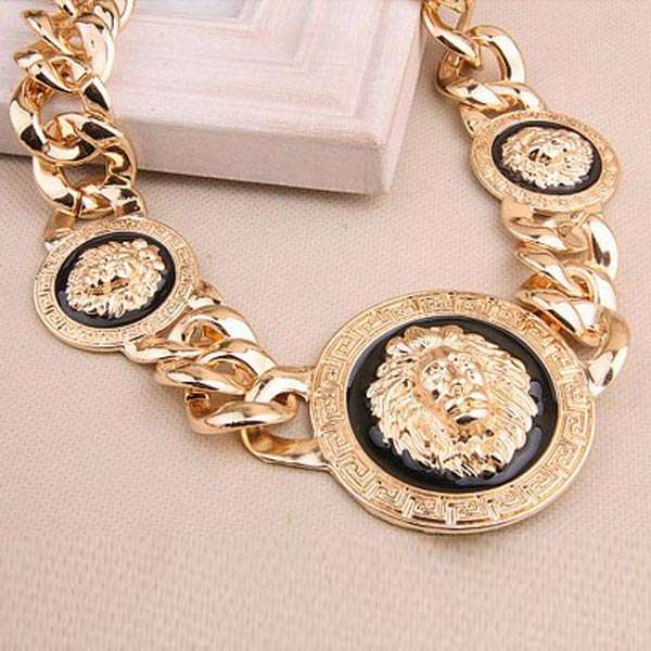Three Lion Head Necklace