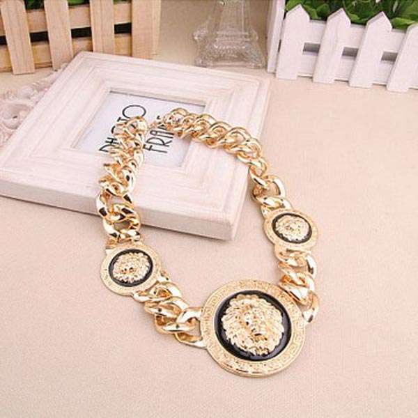 Three Lion Head Necklace
