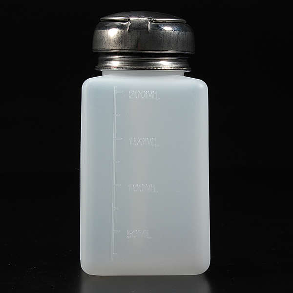 200ml Empty Nail Polish Remover Liquid  Alcohol Press Pump Dispenser Bottle