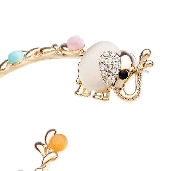 Rhinestone Elephant Ear Clip