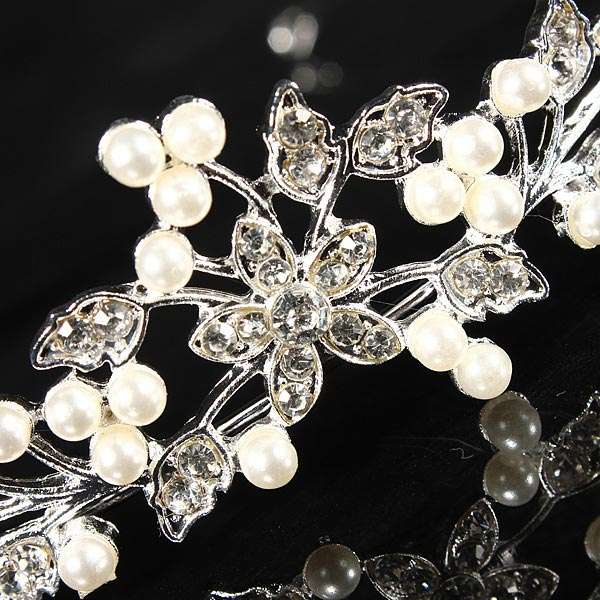 Metal Crystle Flower Wedding Bridal Tiara Alloy Prom Party Head Band 