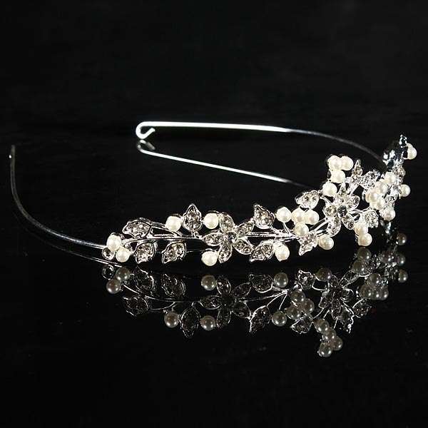 Metal Crystle Flower Wedding Bridal Tiara Alloy Prom Party Head Band 