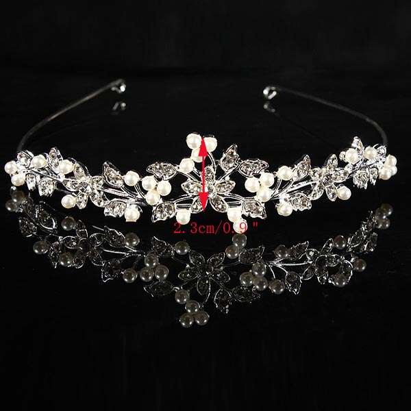 Metal Crystle Flower Wedding Bridal Tiara Alloy Prom Party Head Band 
