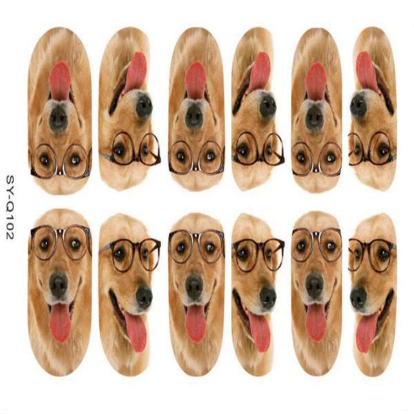 3D Nail Decals Leopard Tiger Cat Pattern Nail Art Animal Stickers