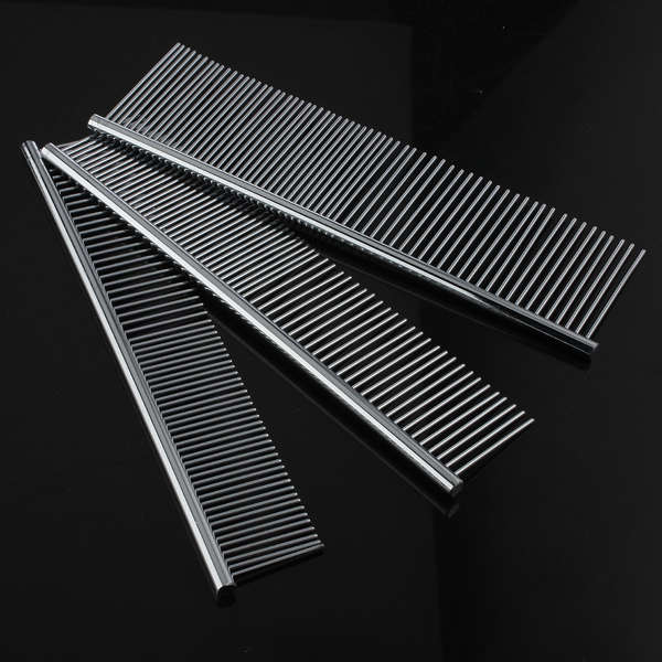 Dog Cat Pet Metal Double Row Teeth Brush Grooming Hair Comb Rake Tool