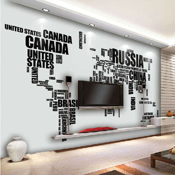world map wall stickers