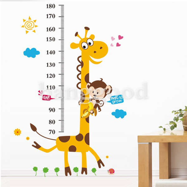 wall stickers, giraffe height wall stickers