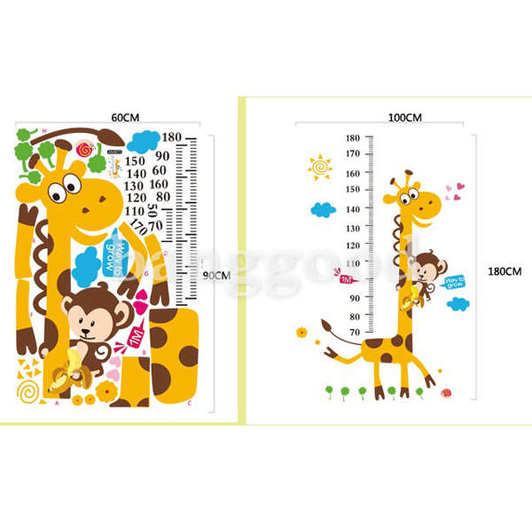 wall stickers, giraffe height wall stickers