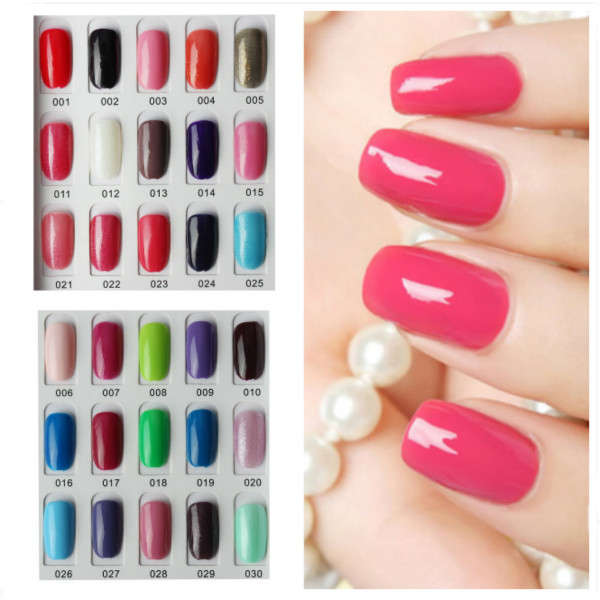 120 Color Nail Art Soak off LED UV Gel Polish 15ML 001-030