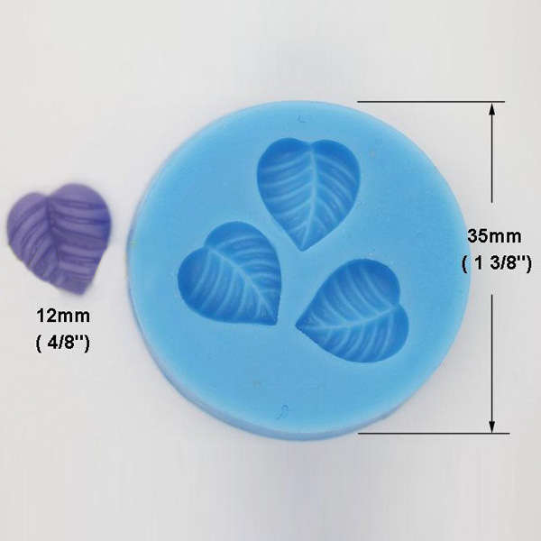 Silicone leaf cake mould