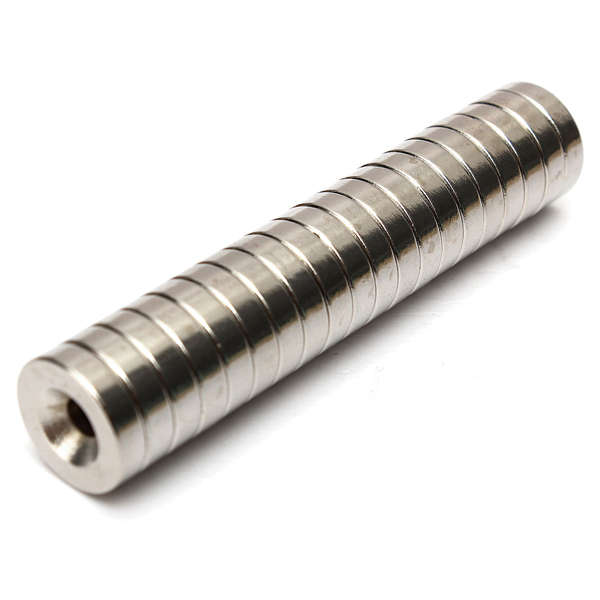 20pcs N50 15x4mm Strong Round Neodymium Magnets Countersunk Ring 4mm Hole