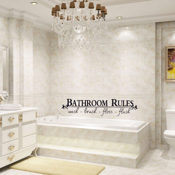 vinyl bathroom sticker