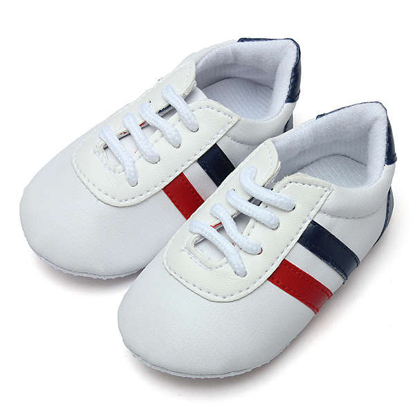 Baby Non-Slip Sole Sports Shoes Unisex Toddler Shoelace Slipper