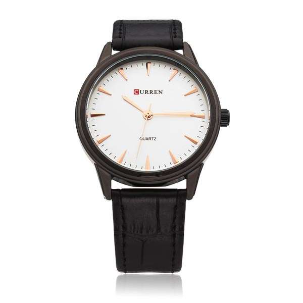 CURREN 8119 White Black Fashion Men Wrist Quartz Watch