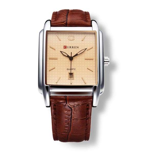 CURREN 8097 Calendar PU Leather Fashion Men Wrist Quartz Watch