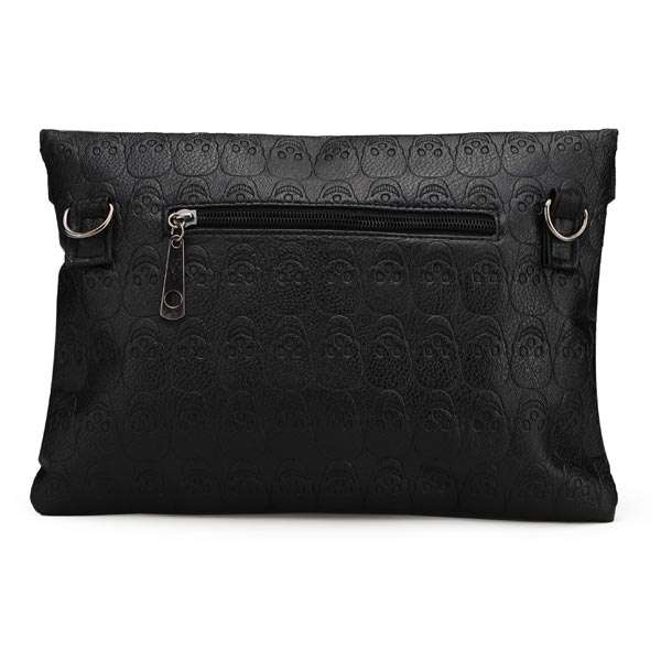 Fashion Punk Style Skulls Rivets Women Envelope Bag Clutch Bag