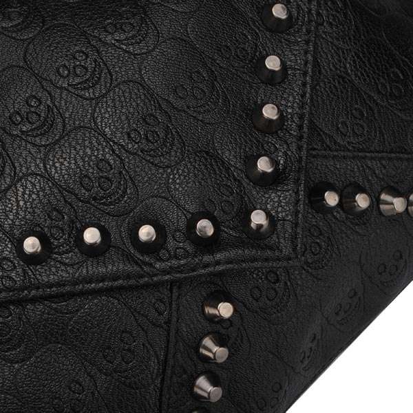 Fashion Punk Style Skulls Rivets Women Envelope Bag Clutch Bag