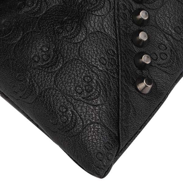 Fashion Punk Style Skulls Rivets Women Envelope Bag Clutch Bag