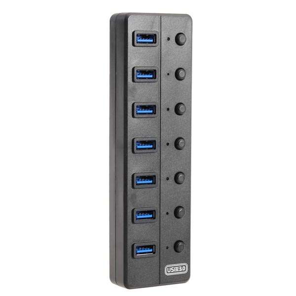 7 Ports USB 3.0 Hub with Individual Switch