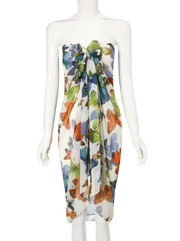 Butterfly Printing Pattern Chiffon Veil Beach Towel