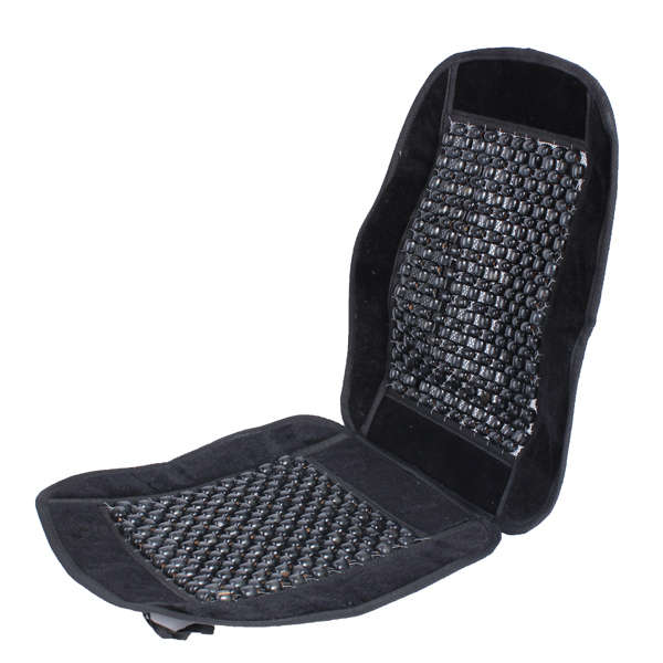 Black Car Wooden Bead Massaging Seat Cover Four Seasons