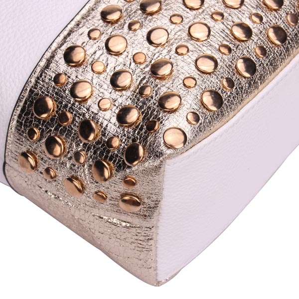 Fashion Women Simple Handbag Rivets Big Handbag Shoulder Bag