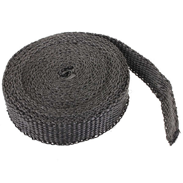 2.5cm X 4.5m Black Exhaust Manifold Header Downpipe Heat Wrap