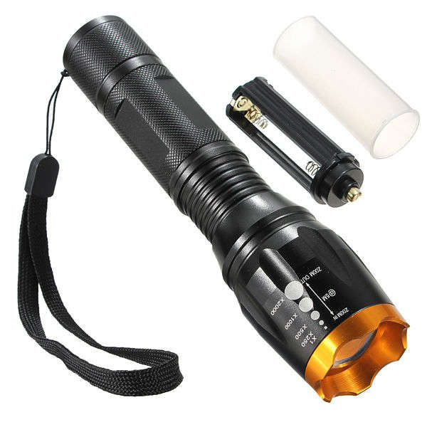 XM-L T6 1600lm 5 Modes Zoomable LED Flashlight 1x18650