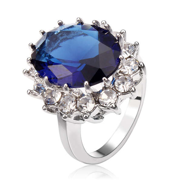 Crystal Ziron Engagement Ring Wedding Jewelry For Women