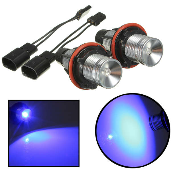12V LED Blue Headlight Angel Eyes Halo Rings for BMW E39 E53 E60 E64 E66 X3 X5