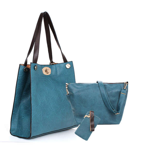Women Leisure PU Leather Big Tote Shoulder Bag Messenger Handbag *FREE SHIPPING