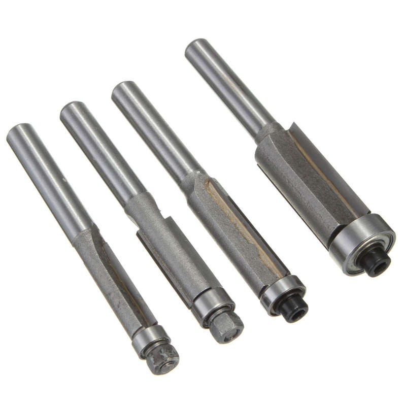 6/8/10/12mmFlush Trim Bit 1/4 Shank Router Bits Carbide Tipped Bits"
