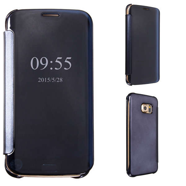 Smart Mirror Clear View Flip Case Cover For Samsung Galaxy S6 Edge