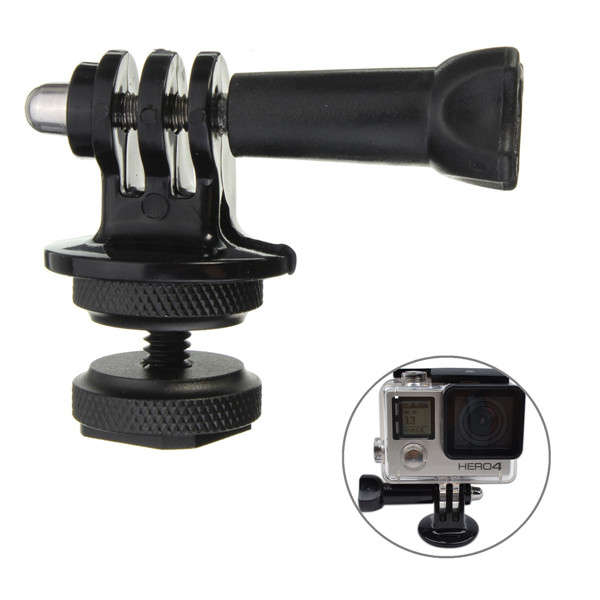 1/4 Inch Hot Shoe Adaptor With Tripod Mount Screw For GoPro Hero 2 3 3 Plus Xiaomi Yi SJ4000 SJ5000