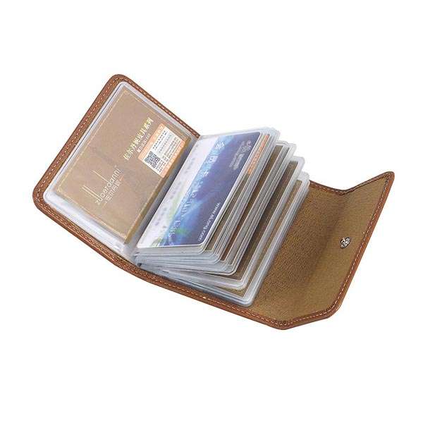 ZUOERDANNI Men Women Genuine Leather Thin More Screens Card Holder Card Set