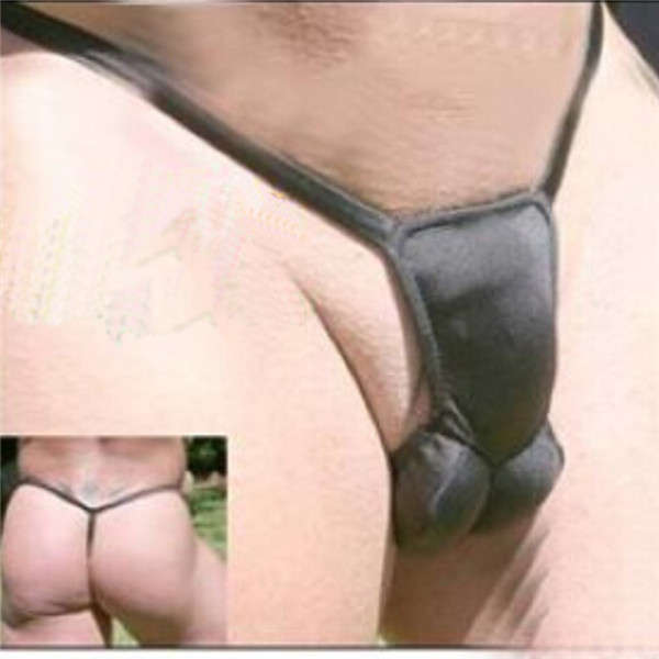 Men Sexy Low Waist Half G-strings Underwear Bulge Pouch Tanga Thong T-Back