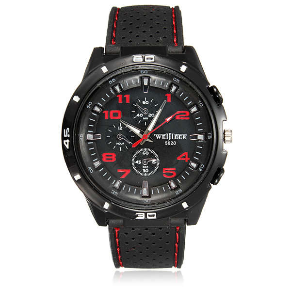 Men Military Pilot Aviator Army Silicone Sport Wrist Watch