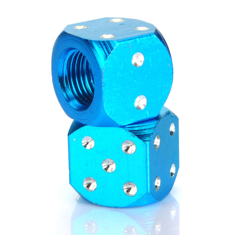 Metal dice Bike Car Tyre Valve Covers