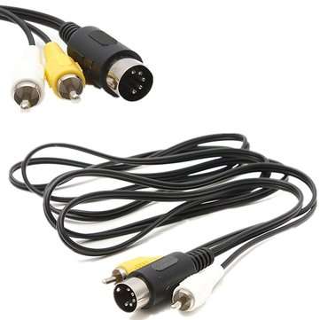Sega Mega Drive MD 1 RCA Phono AV Audio Video Lead A/V TV Cable