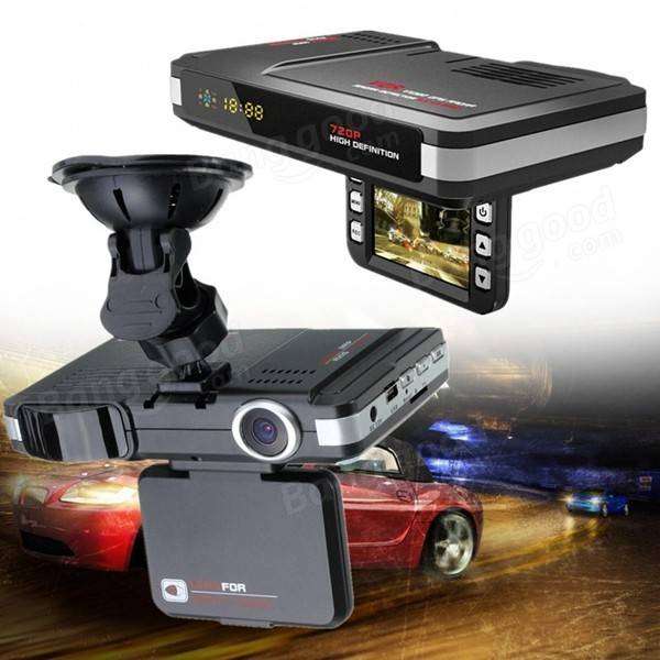 English&Russian MFP 5MP Car DVR Recorder+Radar Laser speed Detector Trafic Alert
