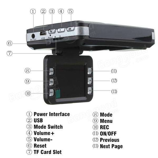 English&Russian MFP 5MP Car DVR Recorder+Radar Laser speed Detector Trafic Alert